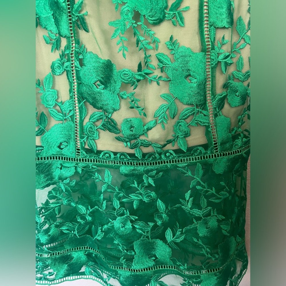 Lulu Deeply Cherish Green Lace Dress sz XS - Picture 7 of 11